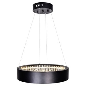 CWI Lighting Rosalina Contemporary Metal LED Chandelier in Matte Black