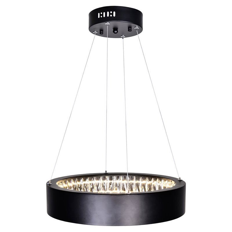 CWI Lighting Rosalina Contemporary Metal LED Chandelier in Matte Black