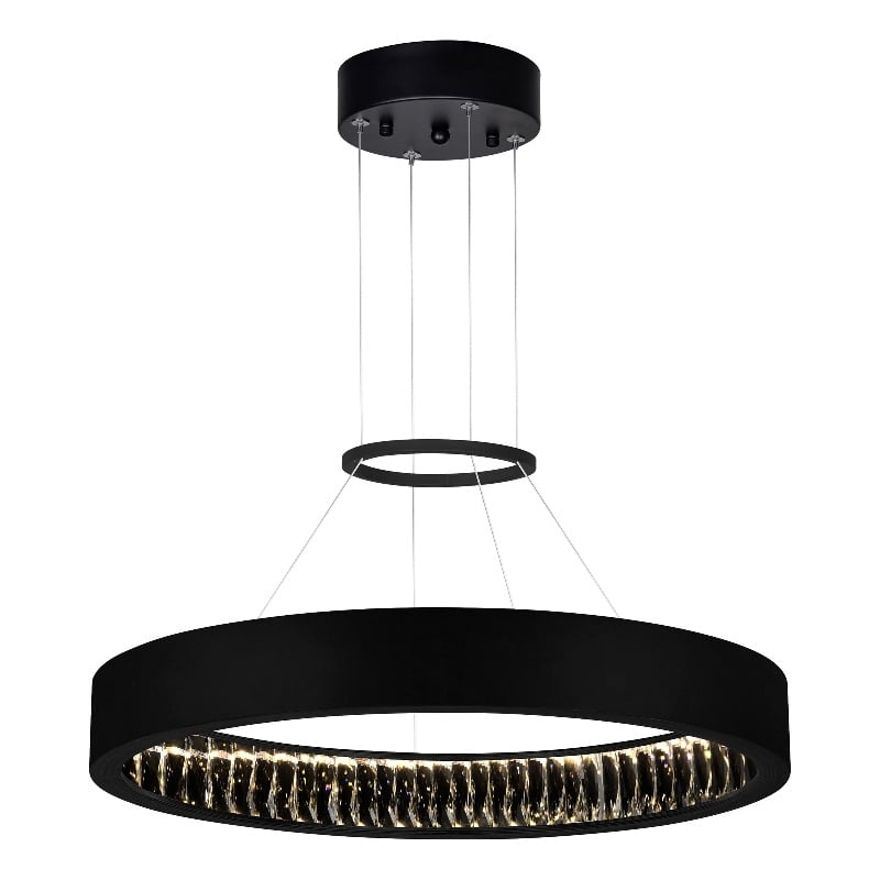 CWI Lighting Rosalina Contemporary Metal LED Chandelier in Matte Black