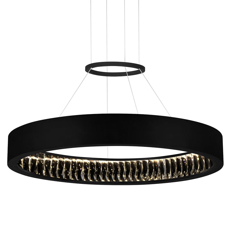 CWI Lighting Rosalina Contemporary Metal LED Chandelier in Matte Black