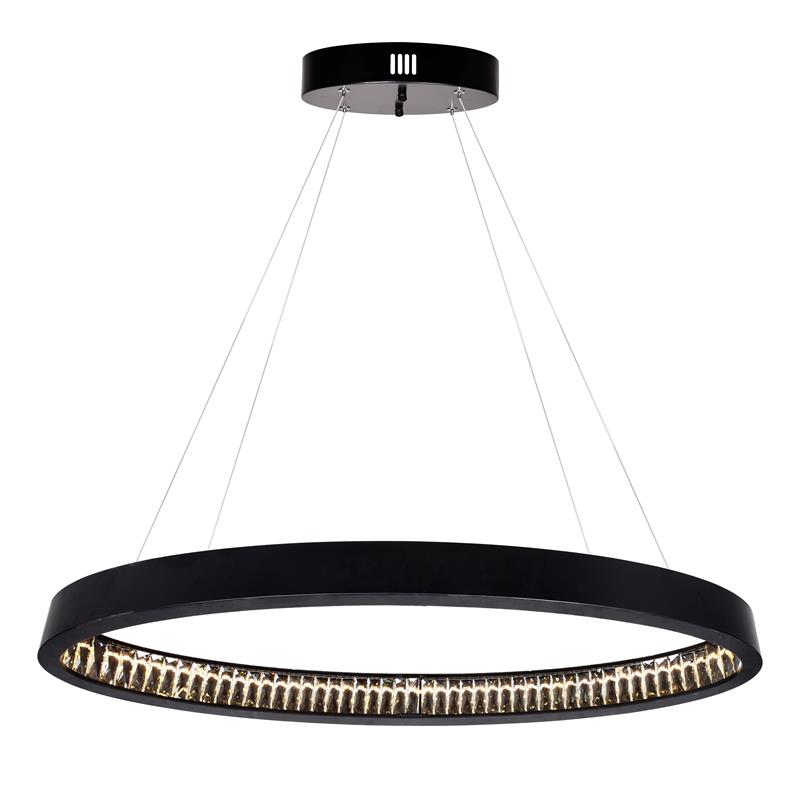 CWI Lighting Rosalina Contemporary Metal LED Chandelier in Black