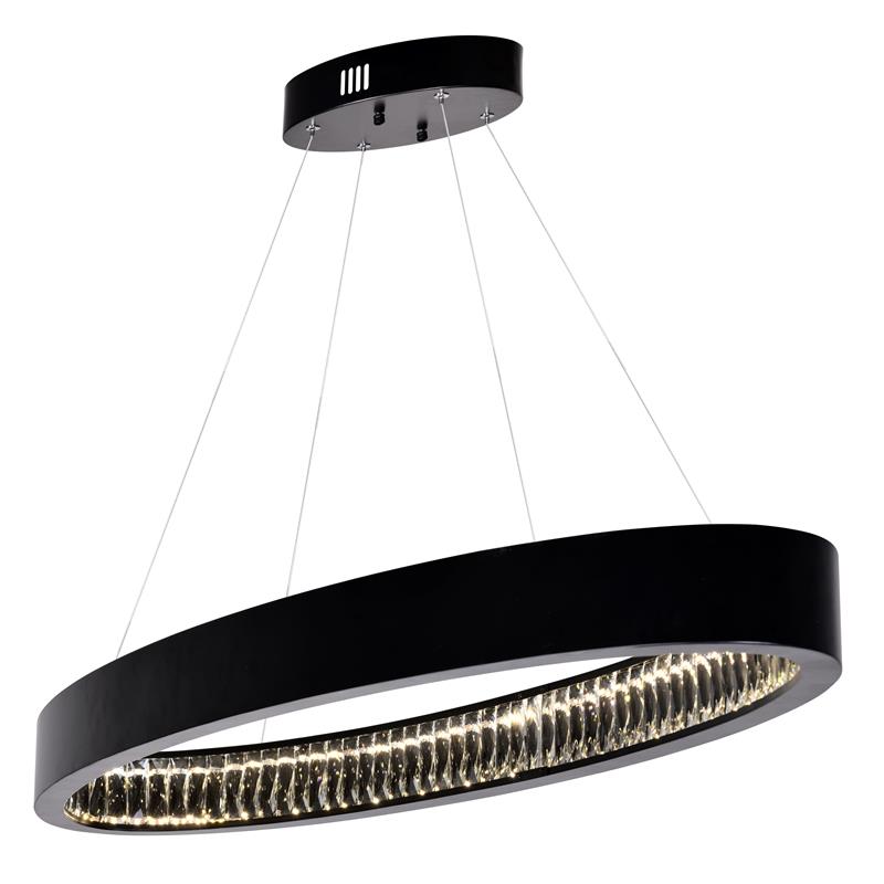 CWI Lighting Rosalina Contemporary Metal LED Chandelier in Black
