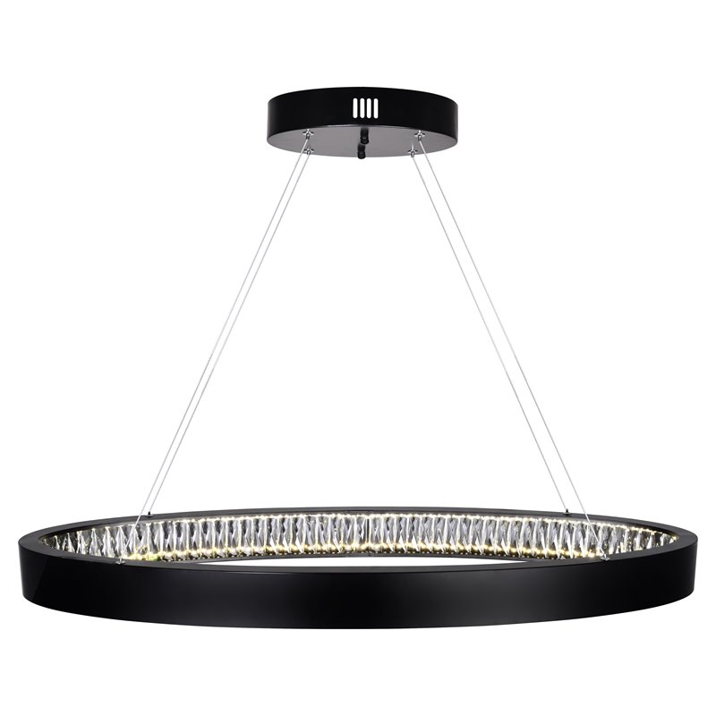 CWI Lighting Rosalina Contemporary Metal LED Chandelier in Black
