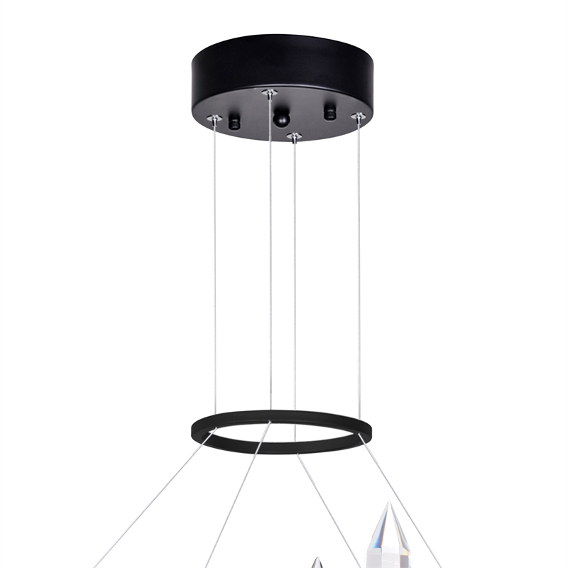 CWI Lighting Juliette Transitional Metal LED Chandelier in Black