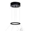 CWI Lighting Juliette Transitional Metal LED Chandelier in Black
