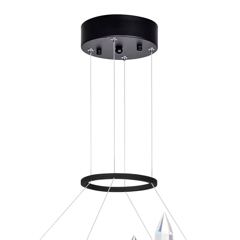 CWI Lighting Juliette Transitional Metal LED Chandelier in Black