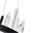 CWI Lighting Juliette Transitional Metal LED Chandelier in Black