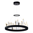 CWI Lighting Juliette Transitional Metal LED Chandelier in Black