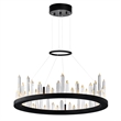 CWI Lighting Juliette Transitional Metal LED Chandelier in Black