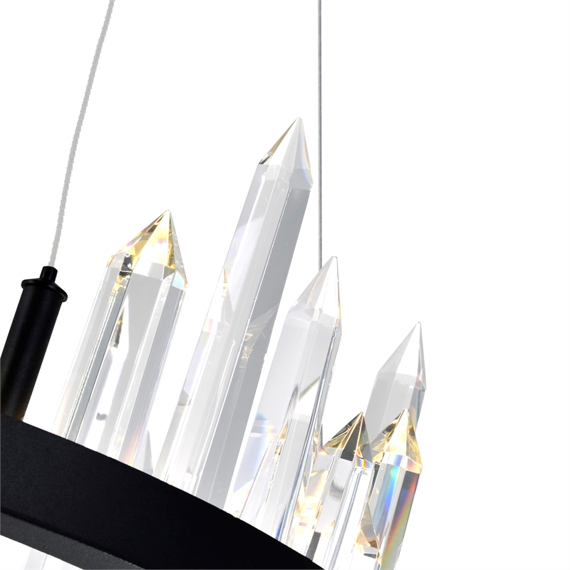 CWI Lighting Juliette Transitional Metal LED Chandelier in Black