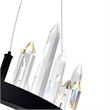 CWI Lighting Juliette Transitional Metal LED Chandelier in Black