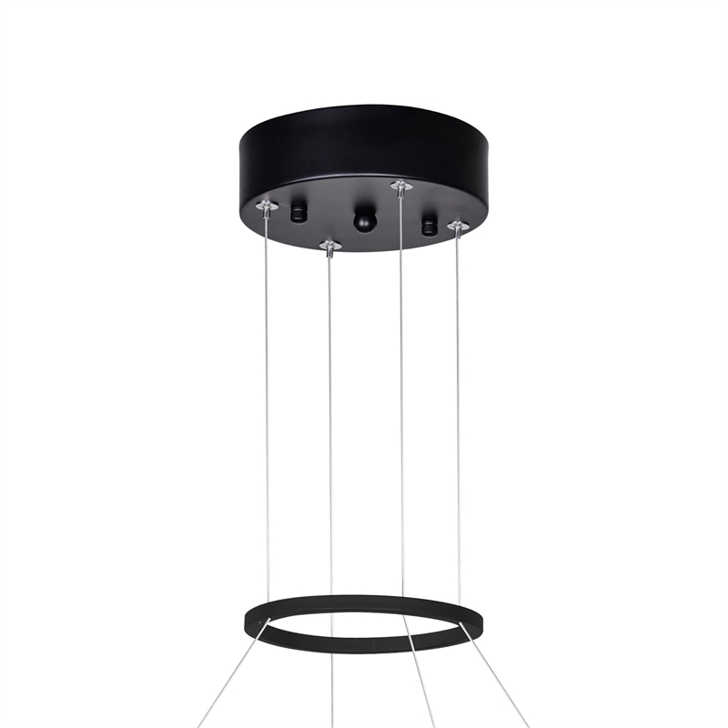 CWI Lighting Juliette Transitional Metal LED Chandelier in Black