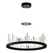 CWI Lighting Juliette Transitional Metal LED Chandelier in Black
