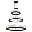 CWI Lighting Transitional Metal LED Chandelier in Black
