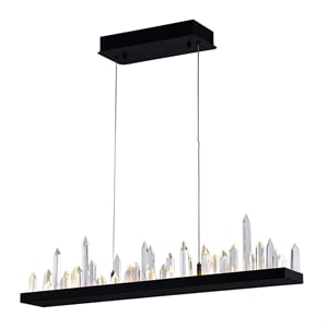 CWI Lighting Juliette Transitional Metal Chandelier with Dimmer in Black