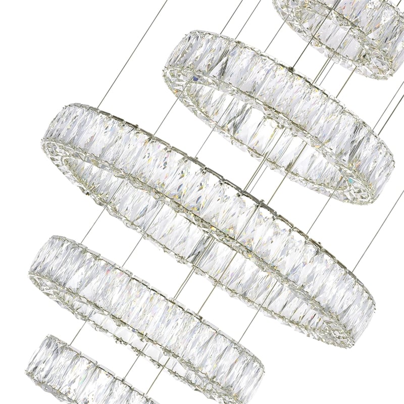 CWI Lighting Madeline Contemporary Metal LED Chandelier in Chrome
