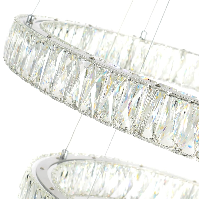 CWI Lighting Madeline Contemporary Metal LED Chandelier in Chrome