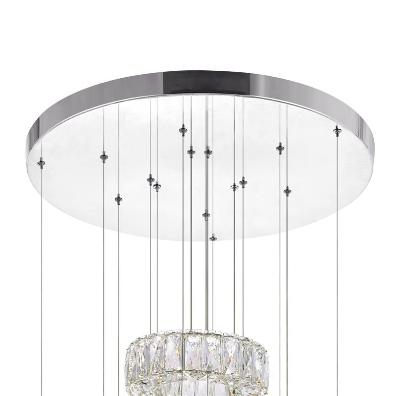 CWI Lighting Madeline Contemporary Metal LED Chandelier in Chrome