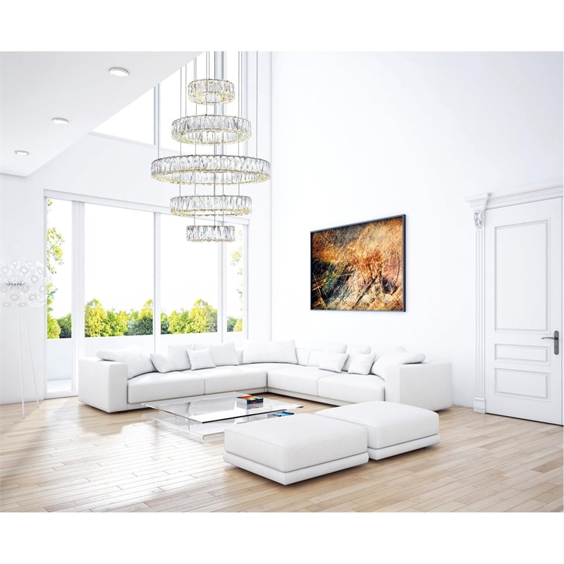 CWI Lighting Madeline Contemporary Metal LED Chandelier in Chrome
