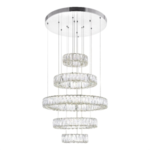 CWI Lighting Madeline Contemporary Metal LED Chandelier in Chrome