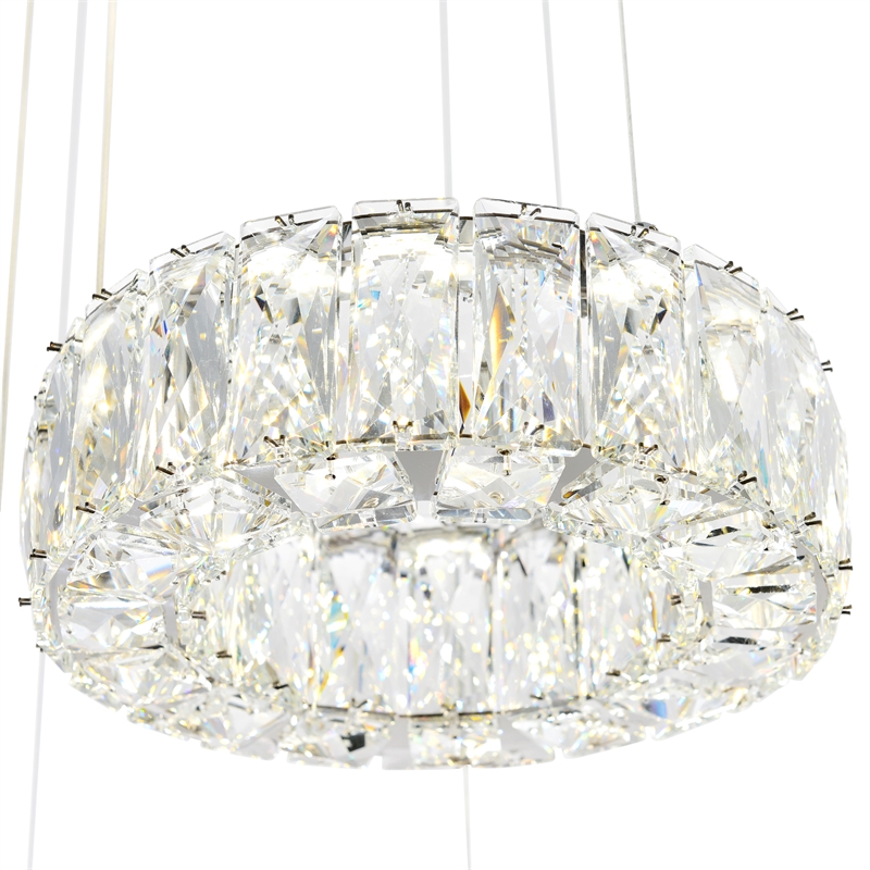 CWI Lighting Madeline Contemporary Metal LED Chandelier in Chrome