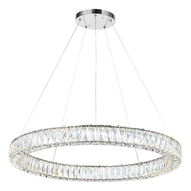 CWI Lighting Madeline Contemporary Metal LED Chandelier in Chrome