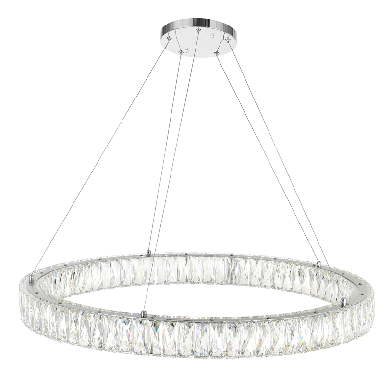 CWI Lighting Madeline Contemporary Metal LED Chandelier in Chrome
