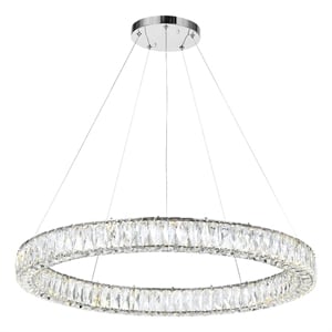 CWI Lighting Madeline Contemporary Metal LED Chandelier in Chrome