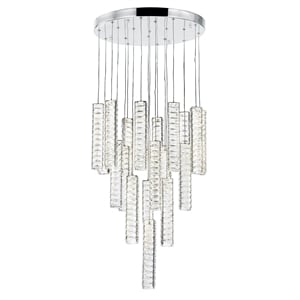 CWI Lighting Celina Contemporary Metal LED Chandelier in Chrome