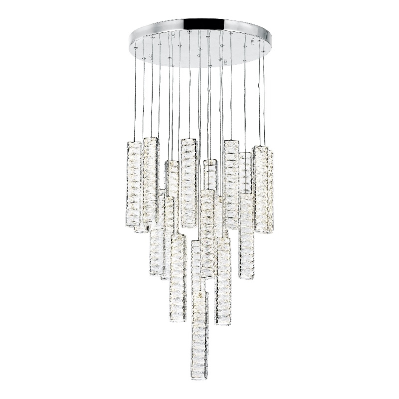 CWI Lighting Celina Contemporary Metal LED Chandelier in Chrome