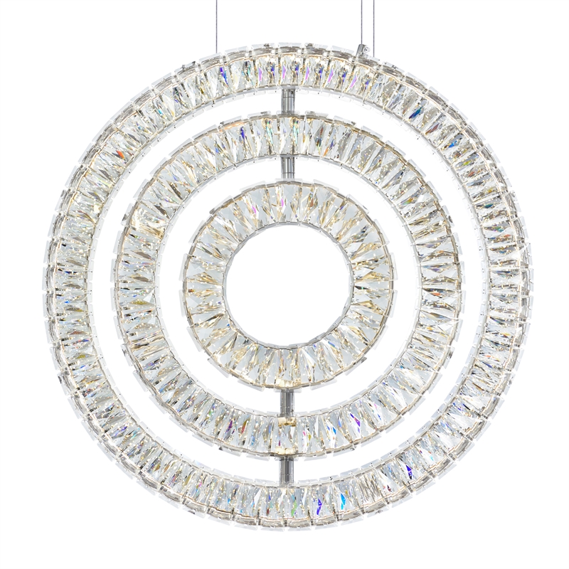 CWI Lighting Celina Contemporary Metal LED Chandelier in Chrome