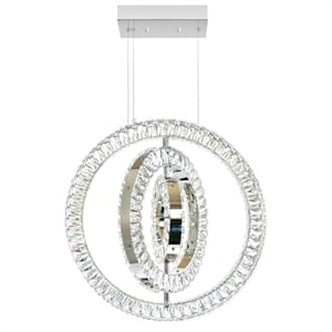CWI Lighting Celina Contemporary Metal LED Chandelier in Chrome