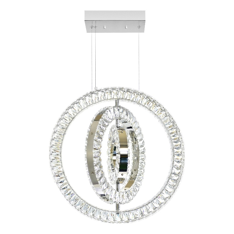 CWI Lighting Celina Contemporary Metal LED Chandelier in Chrome