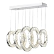 CWI Lighting Celina Contemporary Metal LED Chandelier in Chrome
