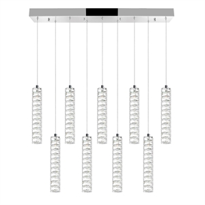 CWI Lighting Celina Contemporary Metal Chandelier with Dimmer in Chrome