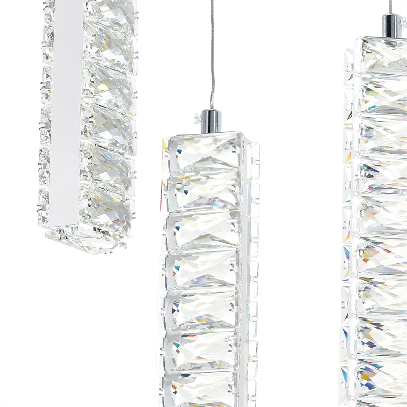 CWI Lighting Celina Contemporary Metal Chandelier with Dimmer in Chrome