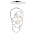CWI Lighting Celina Contemporary Metal LED Integrated Chandelier in Chrome