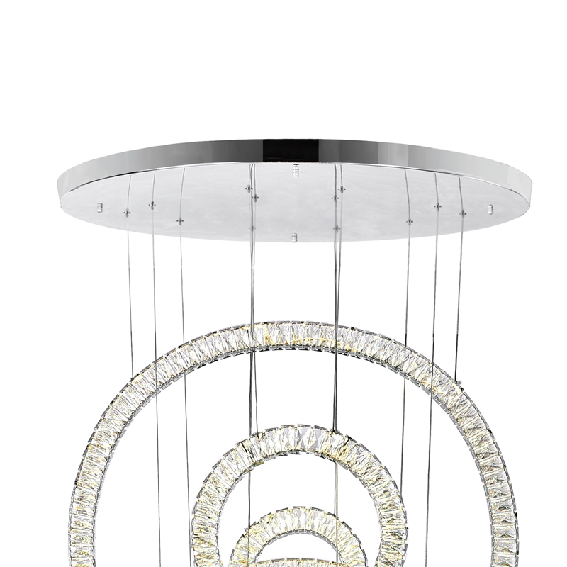 CWI Lighting Celina Contemporary Metal LED Integrated Chandelier in Chrome