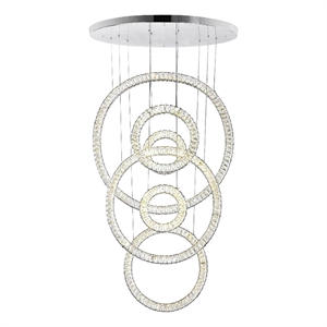 CWI Lighting Celina Contemporary Metal LED Integrated Chandelier in Chrome