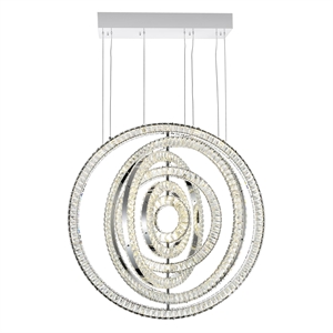CWI Lighting Celina Contemporary Metal LED Fixture Chandelier in Chrome