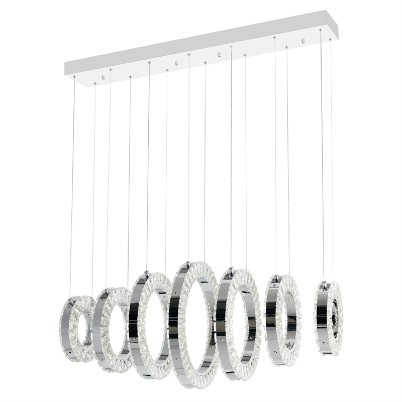CWI Lighting Celina Contemporary Metal Chandelier with Dimmer in Chrome