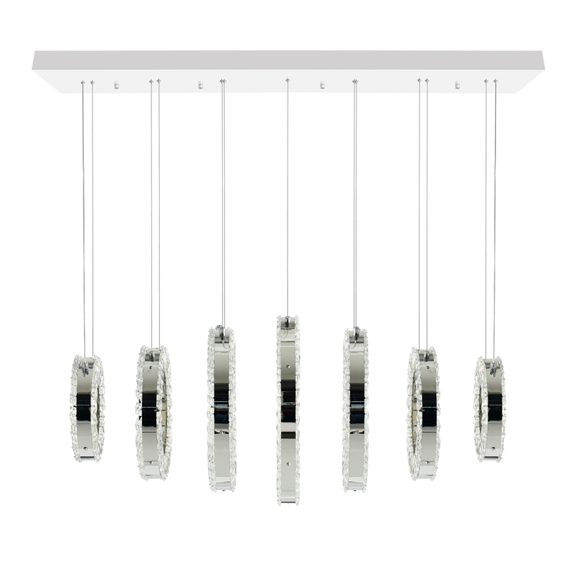 CWI Lighting Celina Contemporary Metal Chandelier with Dimmer in Chrome