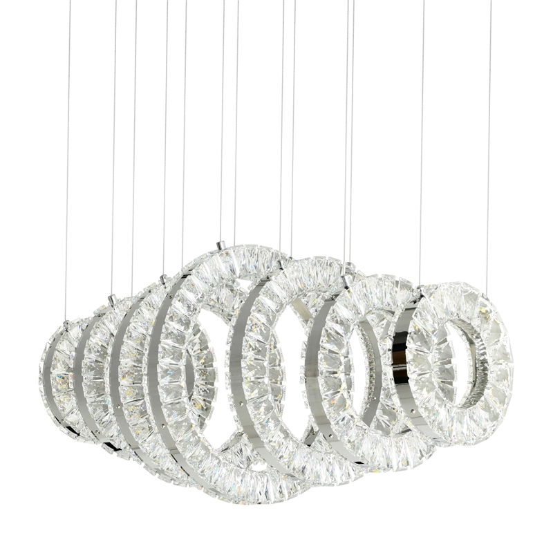 CWI Lighting Celina Contemporary Metal Chandelier with Dimmer in Chrome