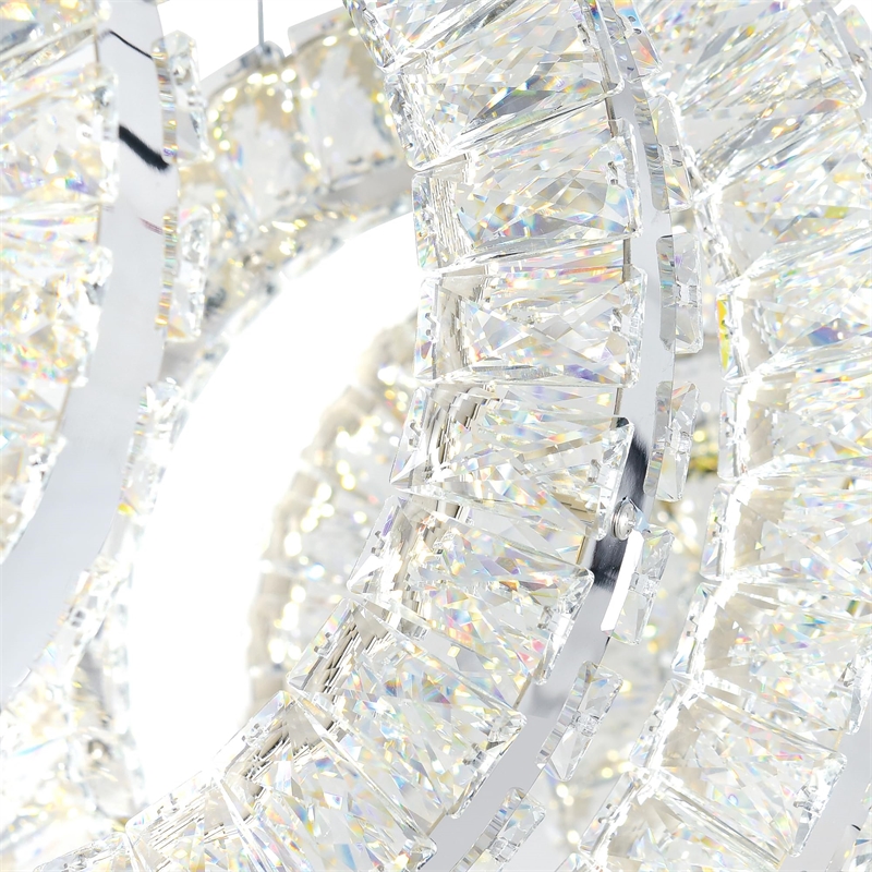 CWI Lighting Celina Contemporary Metal LED Chandelier in Chrome