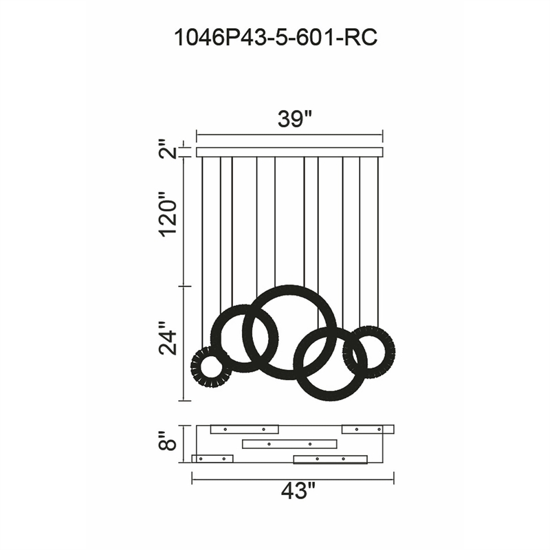 CWI Lighting Celina Contemporary Metal LED Chandelier in Chrome