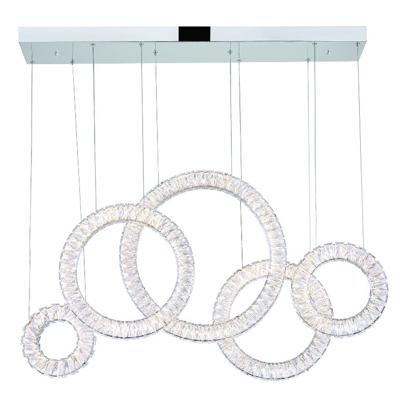 CWI Lighting Celina Contemporary Metal LED Chandelier in Chrome