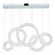 CWI Lighting Celina Contemporary Metal LED Chandelier in Chrome