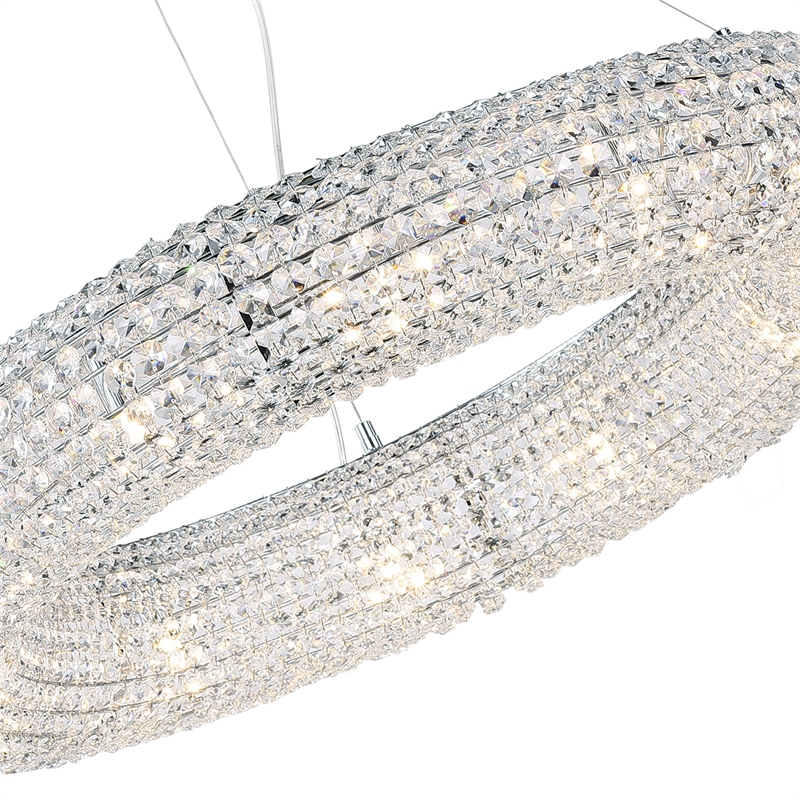 CWI Lighting Veronique 12 Light Contemporary Metal Chandelier in Chrome