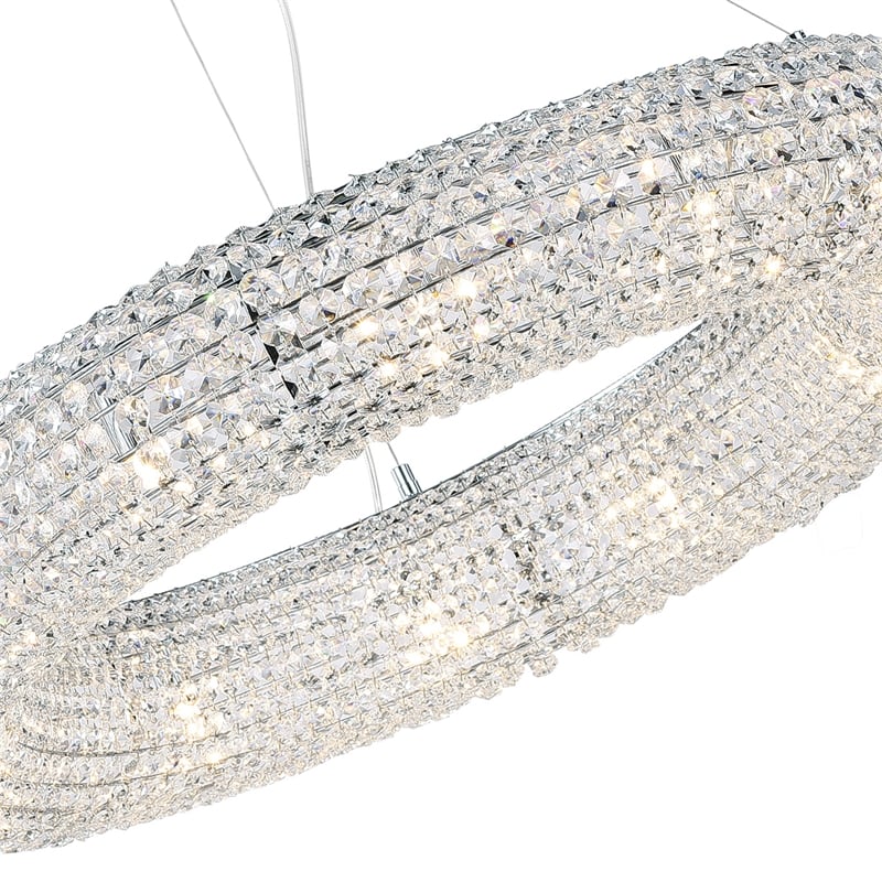 CWI Lighting Veronique 12 Light Contemporary Metal Chandelier in Chrome