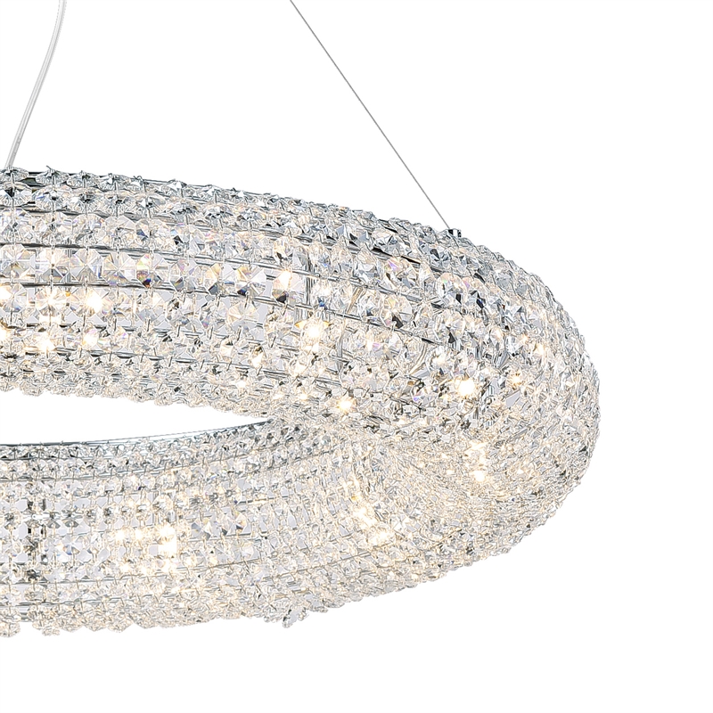 CWI Lighting Veronique 12 Light Contemporary Metal Chandelier in Chrome